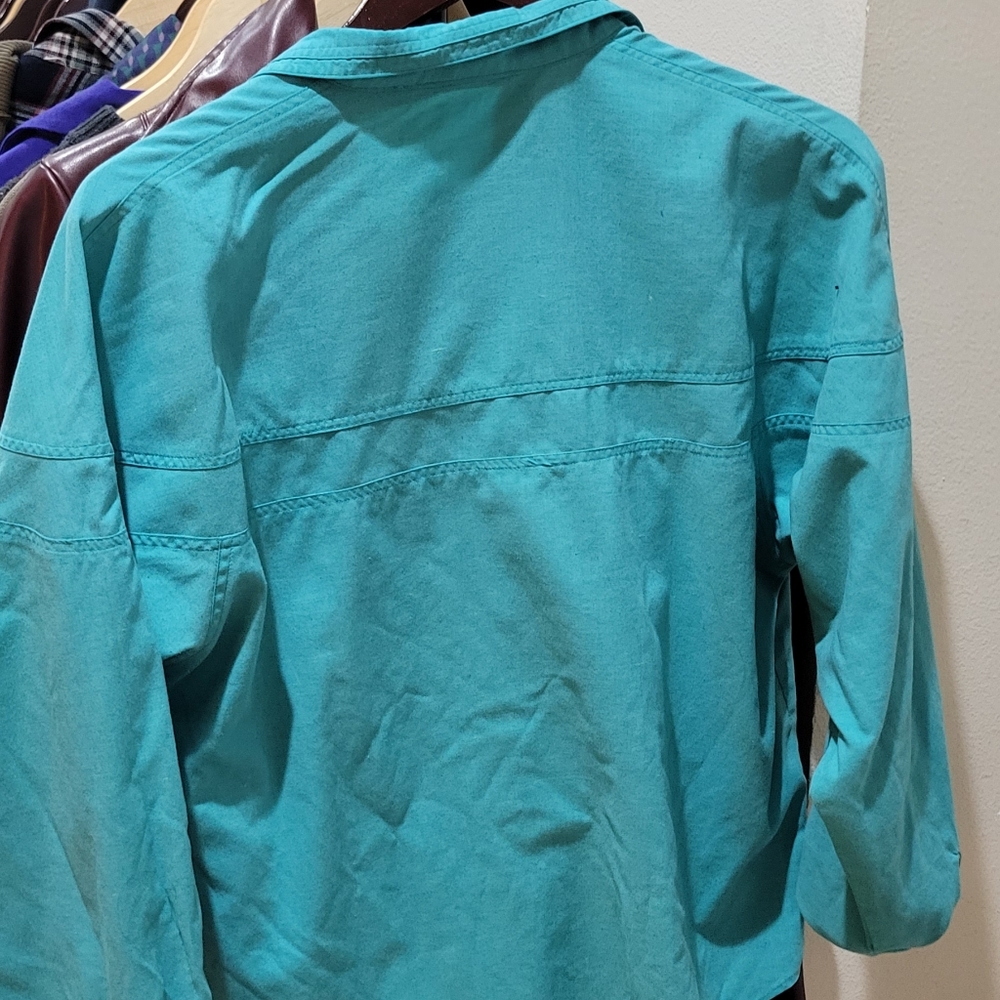 Turquoise button down - Picture 2 of 2